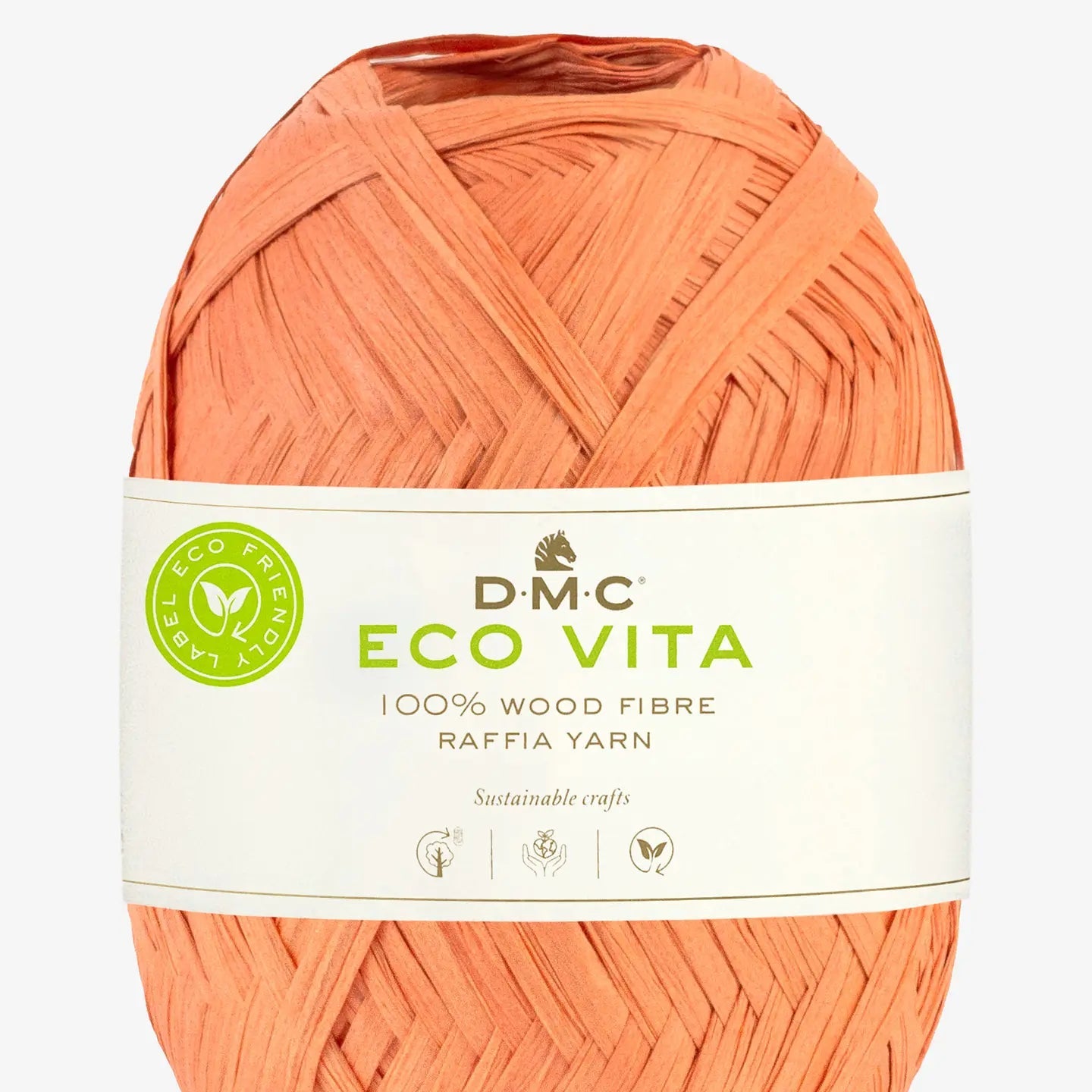 DMC-Eco Vita Raffia-yarn-010 Orange-gather here online