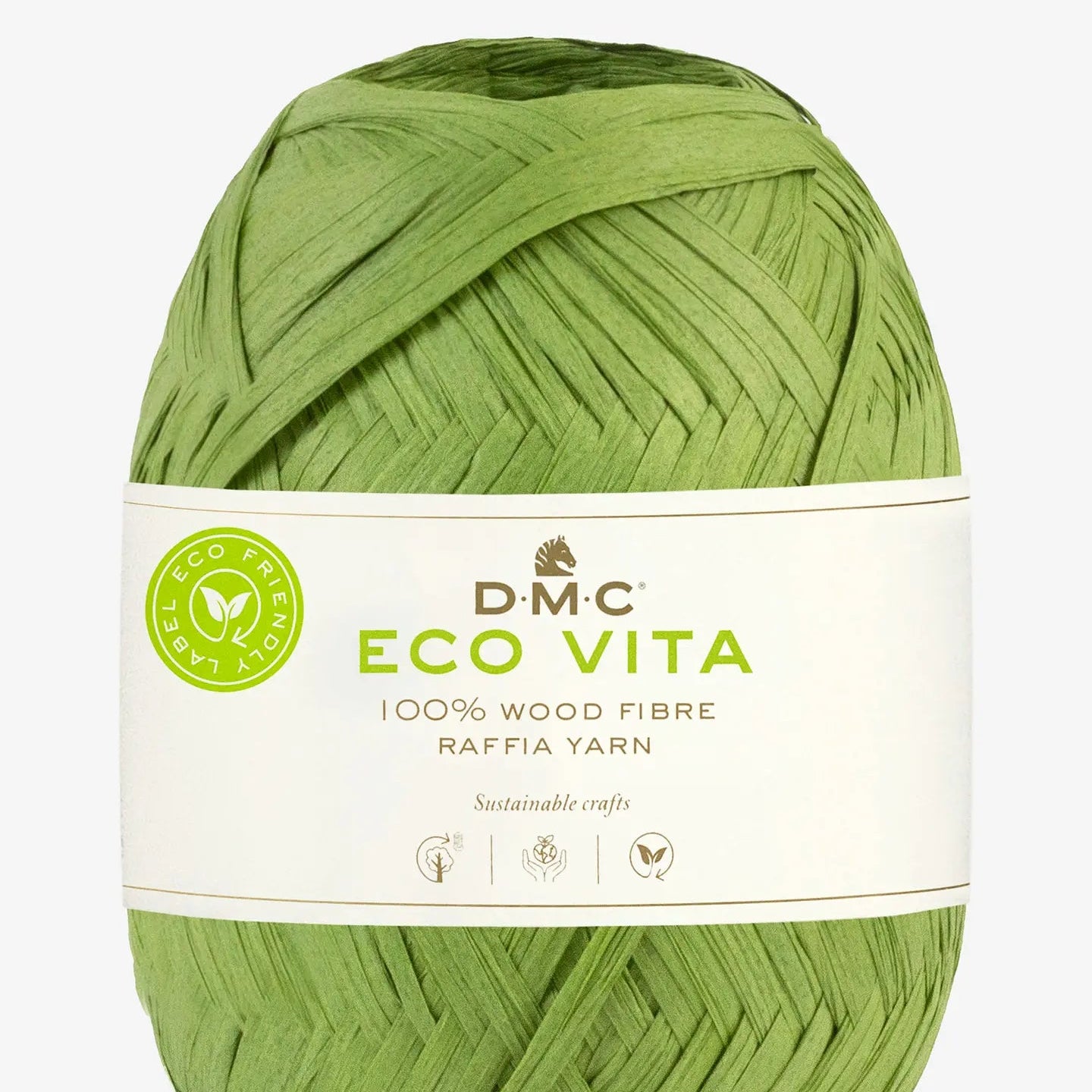 DMC-Eco Vita Raffia-yarn-008 Green-gather here online