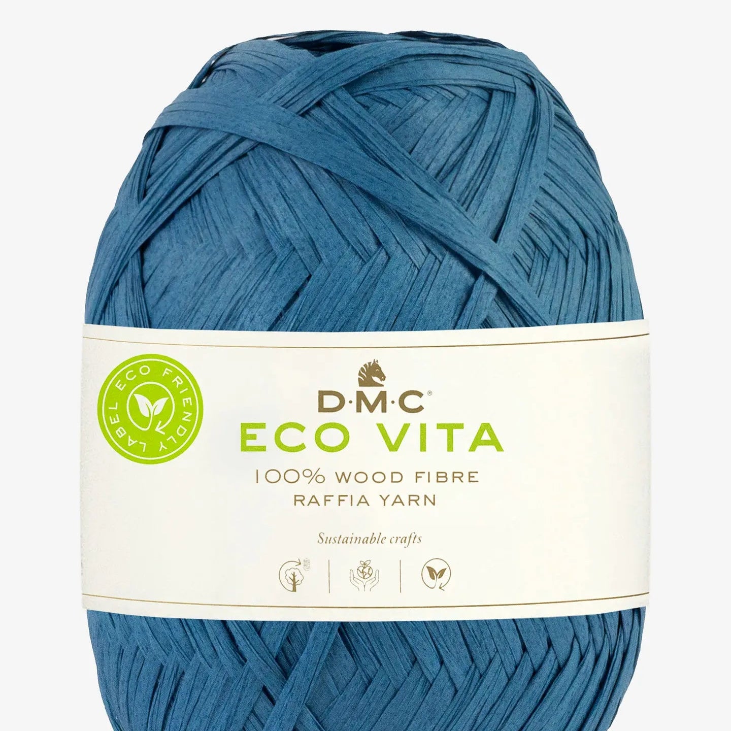 DMC-Eco Vita Raffia-yarn-007 Blue-gather here online
