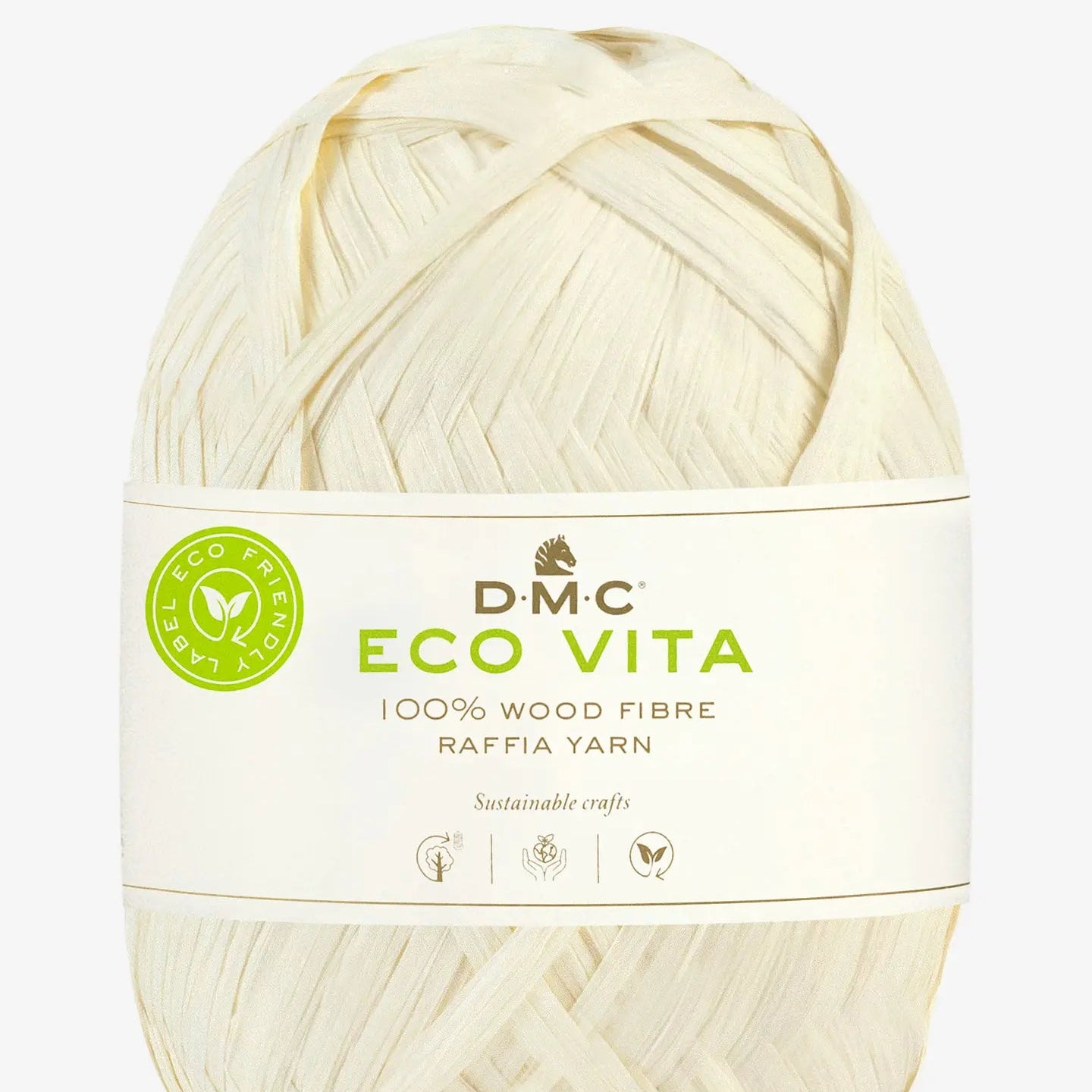 DMC-Eco Vita Raffia-yarn-031 White-gather here online