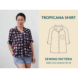Wardrobe By Me-Tropicana Shirt Pattern-sewing pattern-gather here online