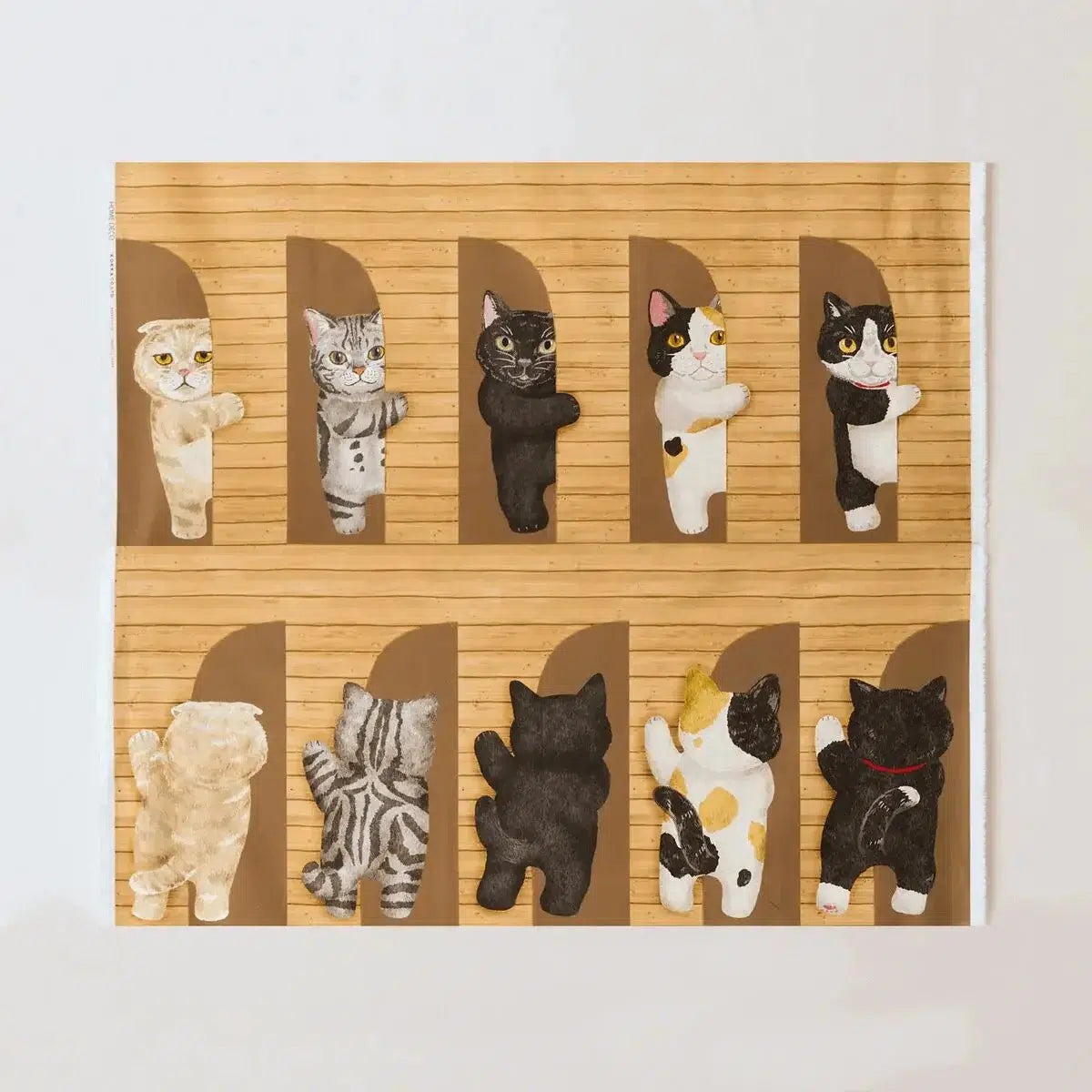 Kokka-Peeking Cats Home Deco Panel-fabric-gather here online