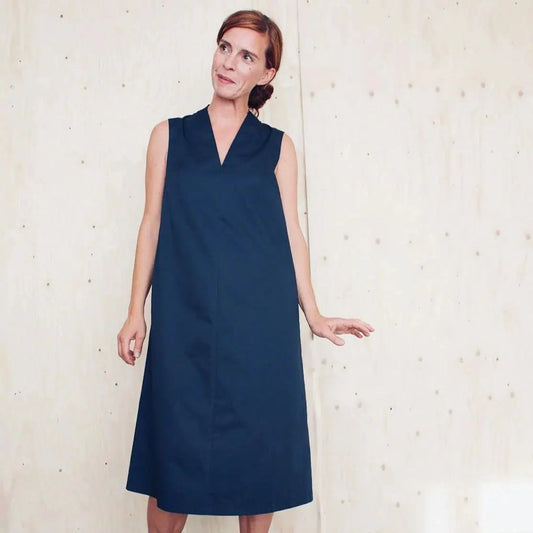 Assembly Line-V-neck Dress Pattern-sewing pattern-gather here online