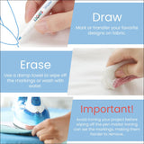 Leonis-Water Erasable Fabric Marking Blue Pen-sewing notion-gather here online