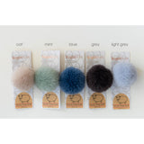Ikigai Fiber-Wool Pom-Pom, 8cm-pompoms-Blue-gather here online