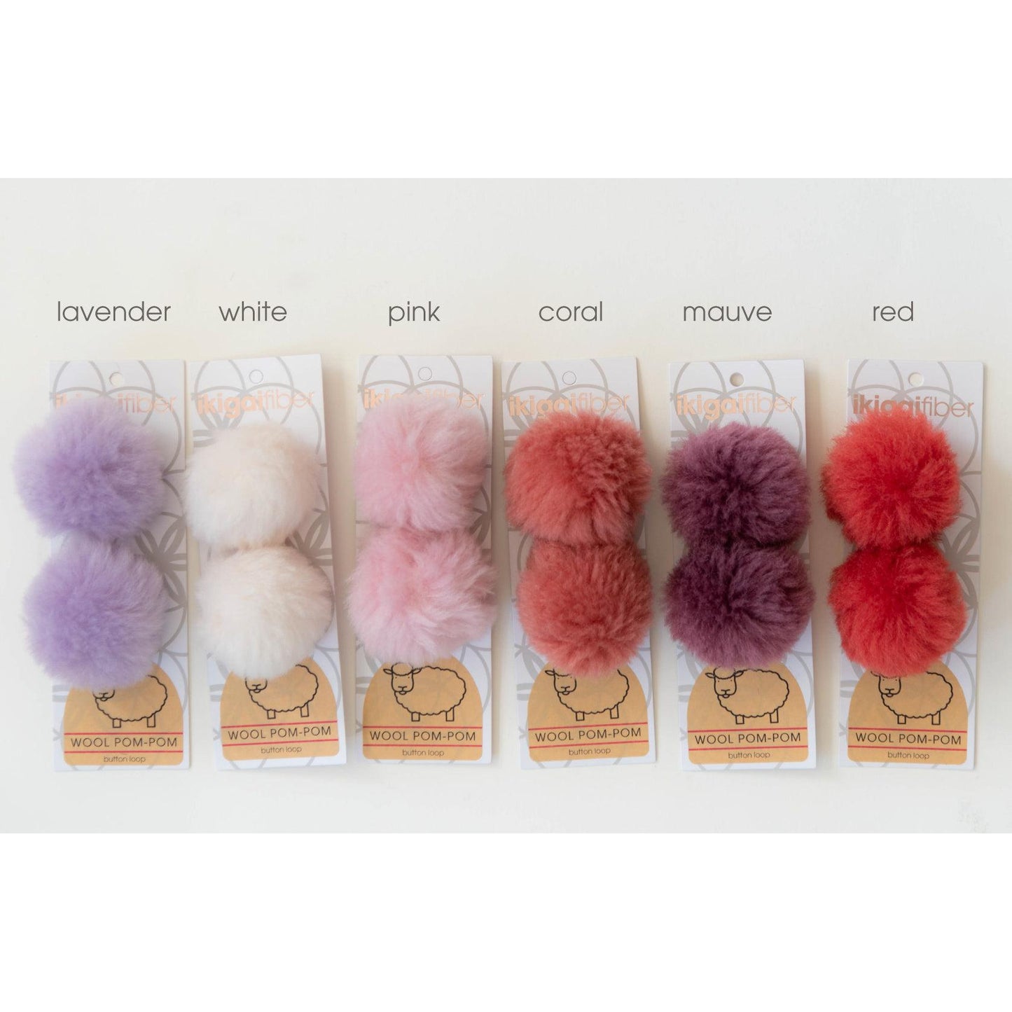 Ikigai Fiber-Wool Pom-Pom 2 Pack, 6cm-pompoms-Coral-gather here online