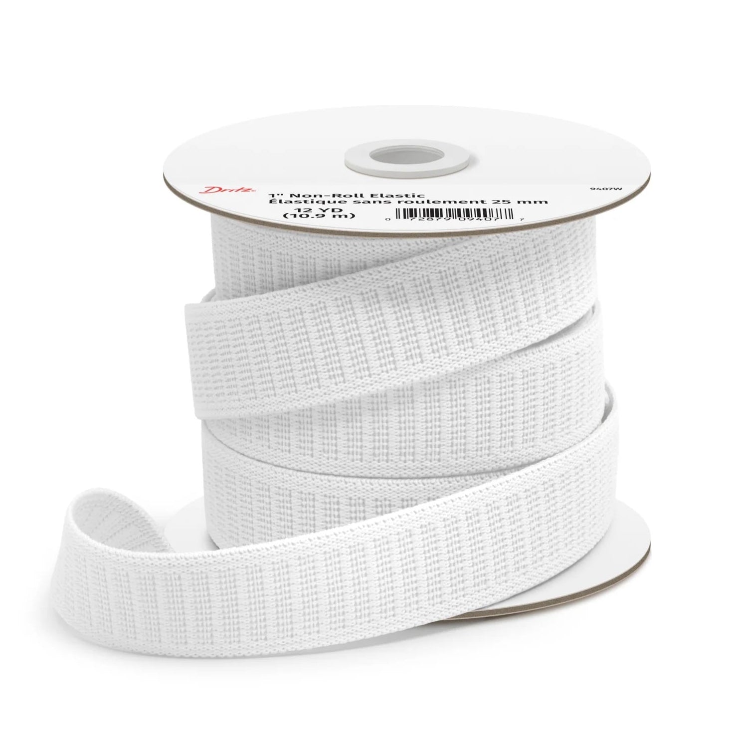 Dritz-Non-Roll Elastic - 1" White-elastic-gather here online