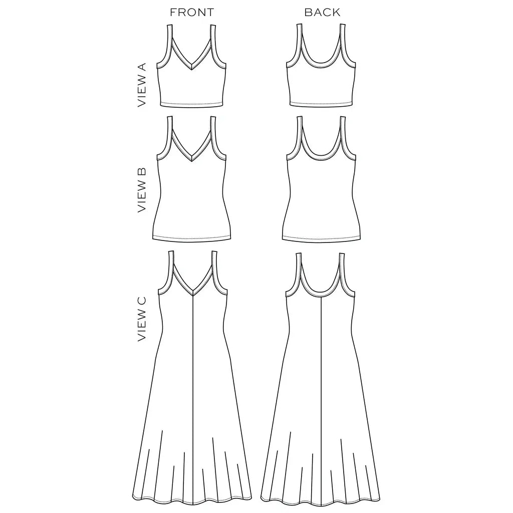 True Bias-Zoey Tank & Dress Pattern-sewing pattern-gather here online