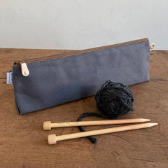 Artifact-Knitting Pouch Long - Slate-accessory-gather here online