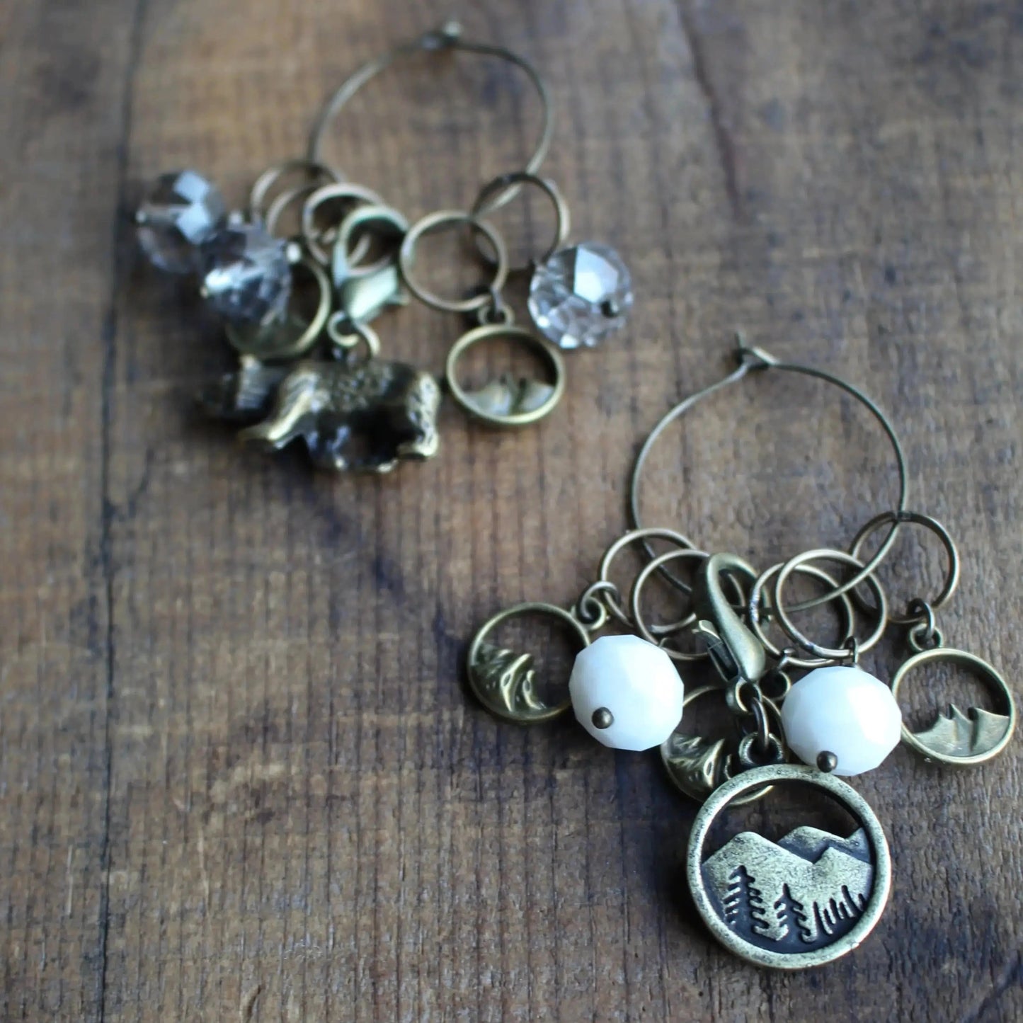 Never Not Knitting-Winter Forest Stitch Markers-knitting notion-gather here online