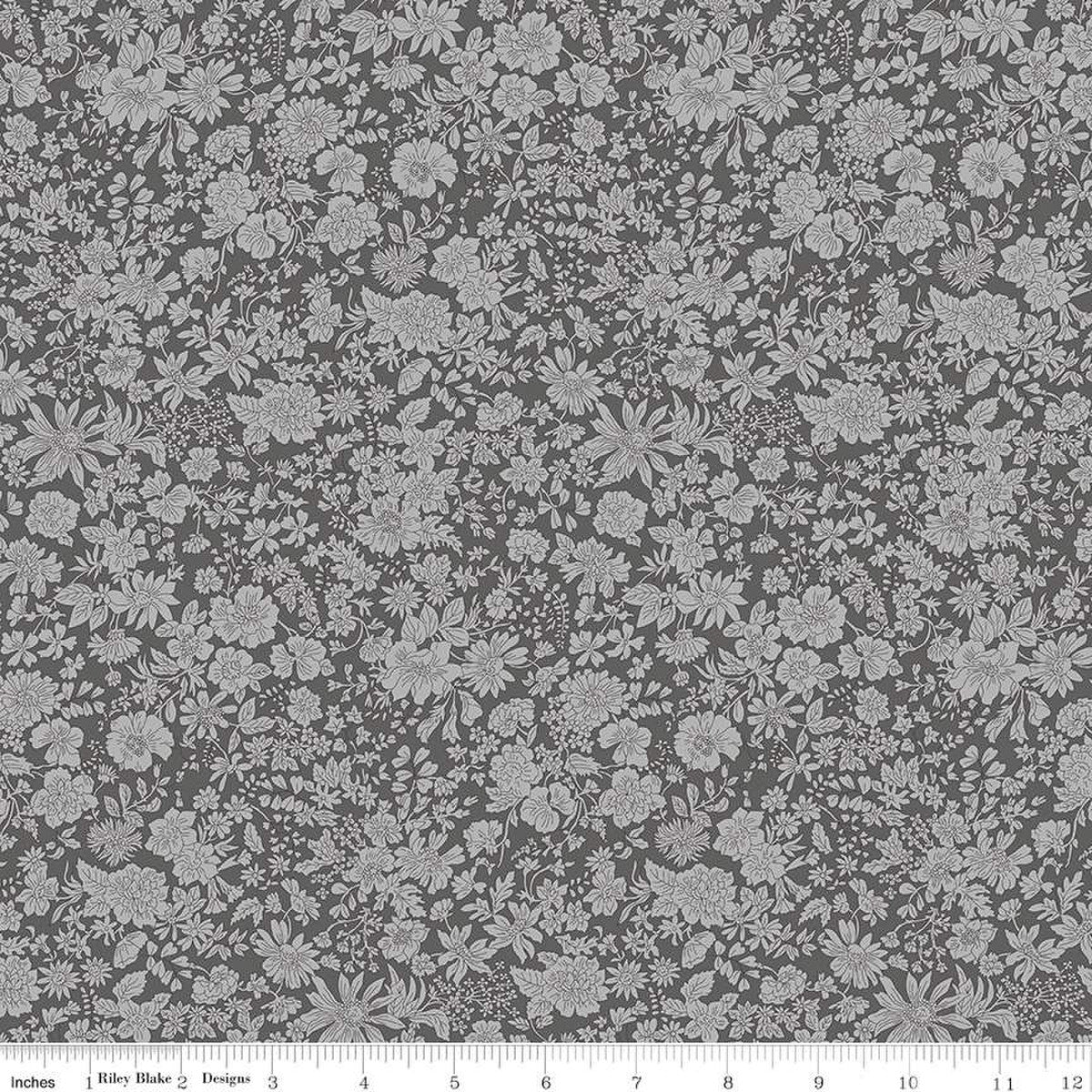 Liberty Fabrics-Emily Belle Charcoal-fabric-gather here online