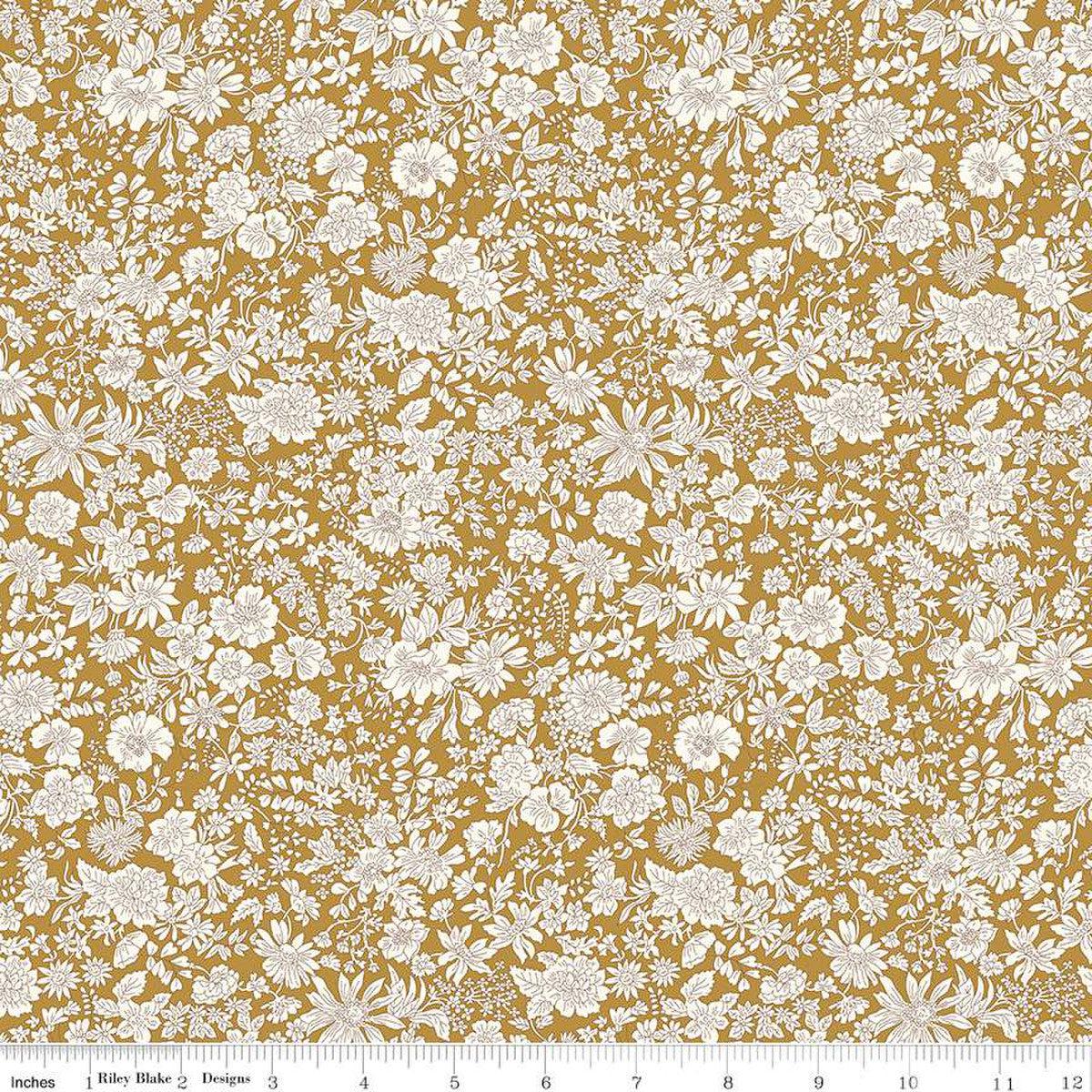 Liberty Fabrics-Emily Belle Golden Ochre-fabric-gather here online