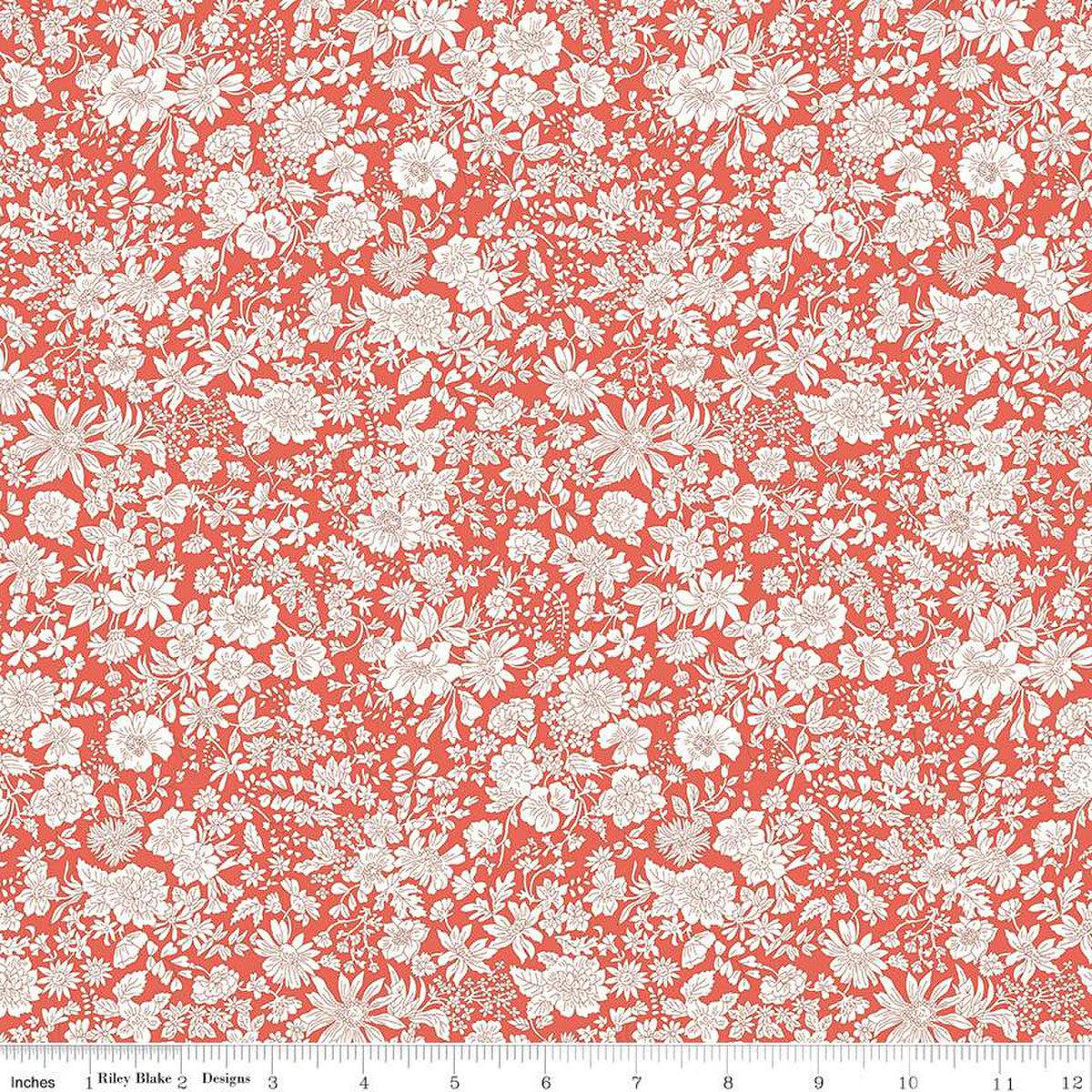 Liberty Fabrics-Emily Belle Paprika-fabric-gather here online