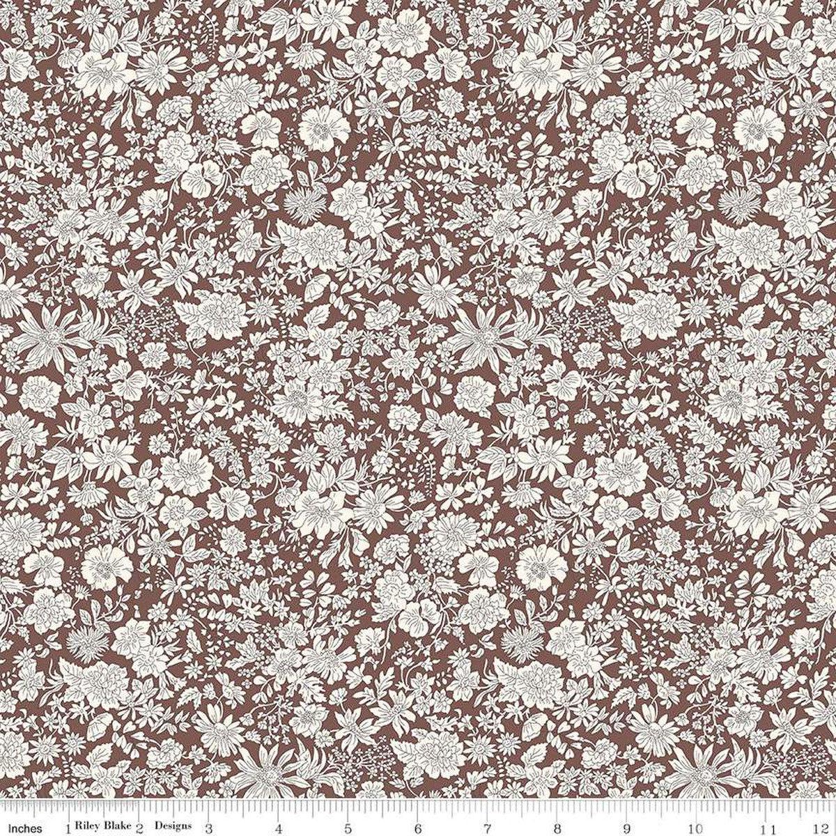 Liberty Fabrics-Emily Belle Chocolate-fabric-gather here online