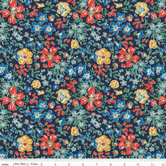 Liberty Fabrics-Curiosity Brights Botanist's Bloom A-fabric-gather here online
