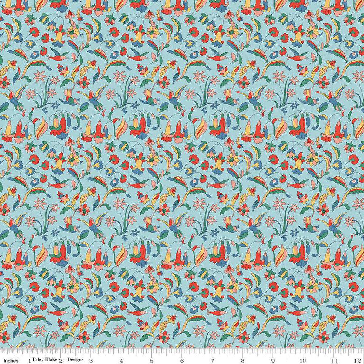 Liberty Fabrics-Curiosity Brights Flora And Fauna A-fabric-gather here online