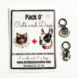Firefly Notes-Dogs and Cats Stitch Marker Pack-knitting notion-gather here online