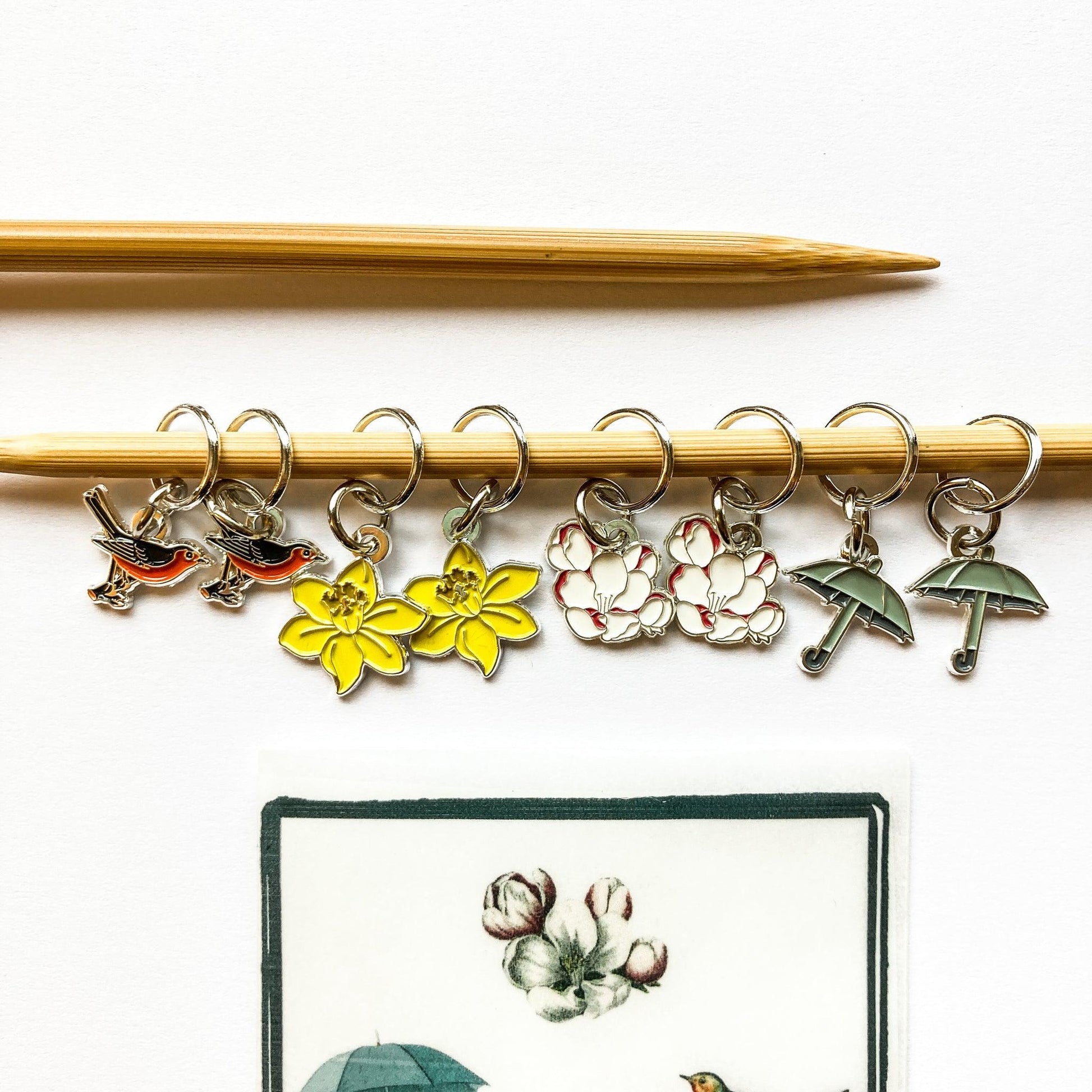 Firefly Notes-Spring Stitch Marker Pack-knitting notion-gather here online