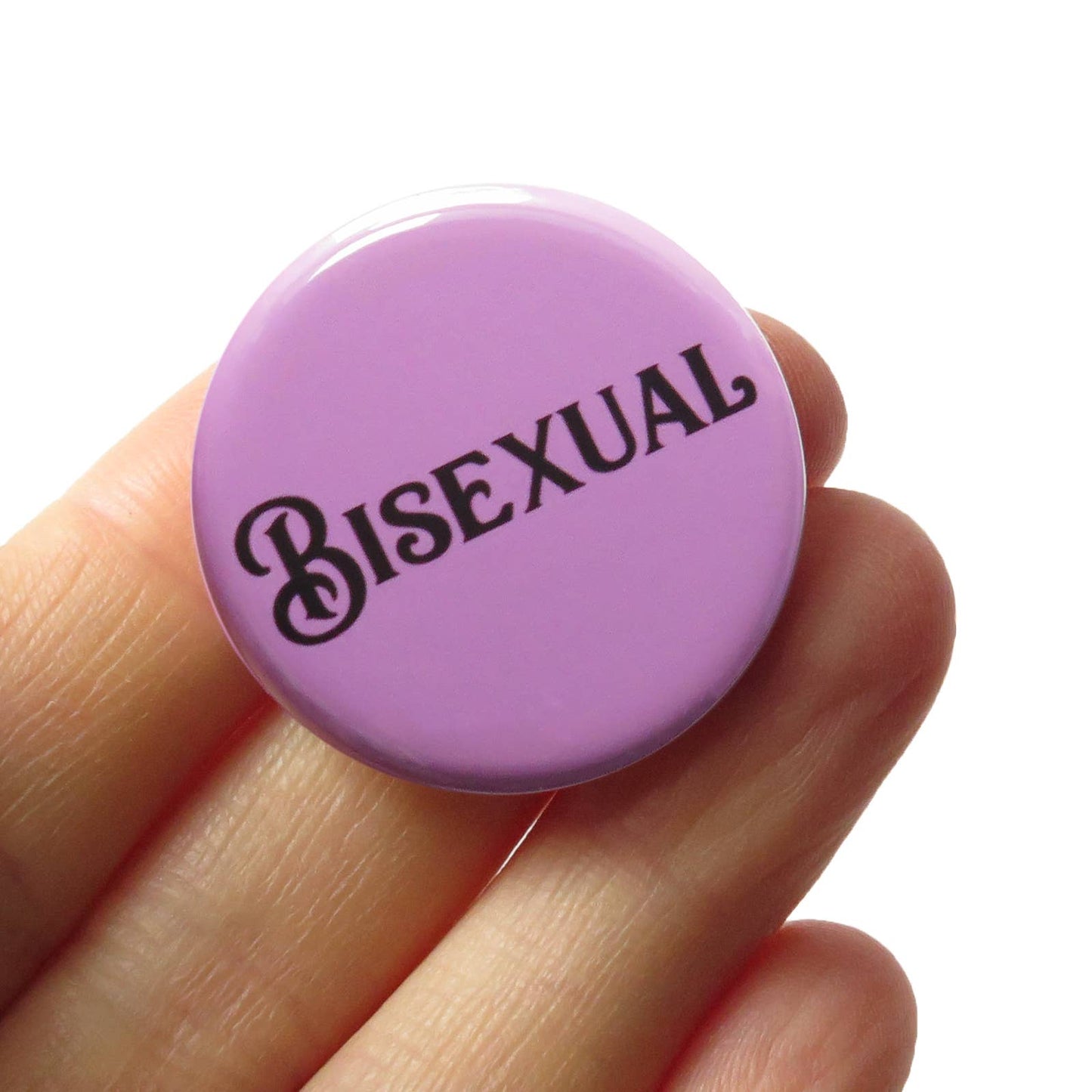 Word For Word Factory-Bisexual LGBTQ+ Pinback Button-accessory-gather here online