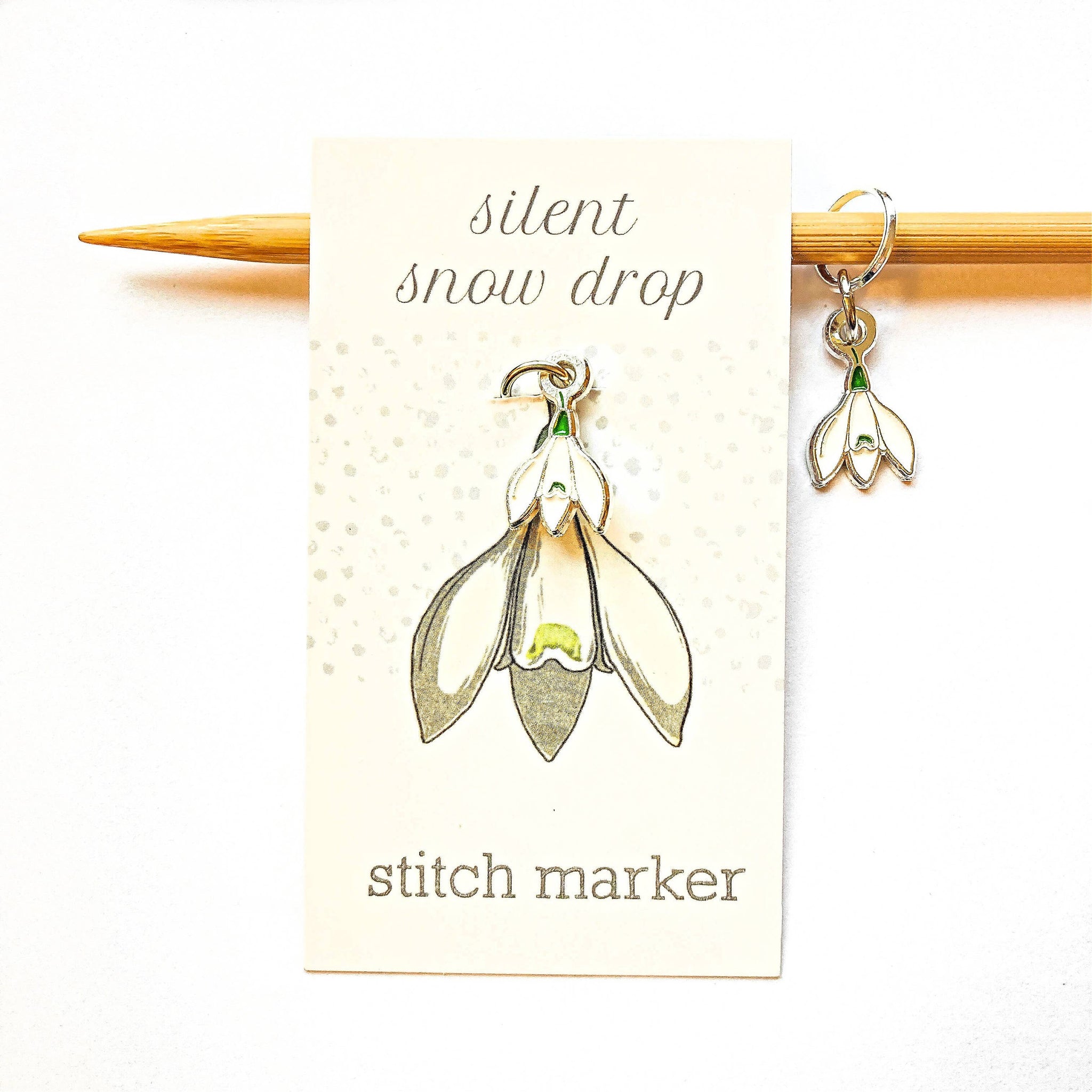 Firefly Notes-Snowdrop Removable Stitch Marker - Single-knitting notion-gather here online