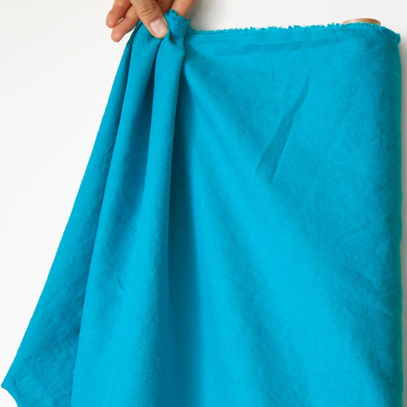 Kokka-Nani Iro Solids Cotton Linen Blend, Cobalt-fabric-gather here online