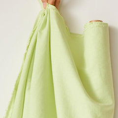 Kokka-Nani Iro Solids Cotton Linen Blend, Lime-fabric-gather here online