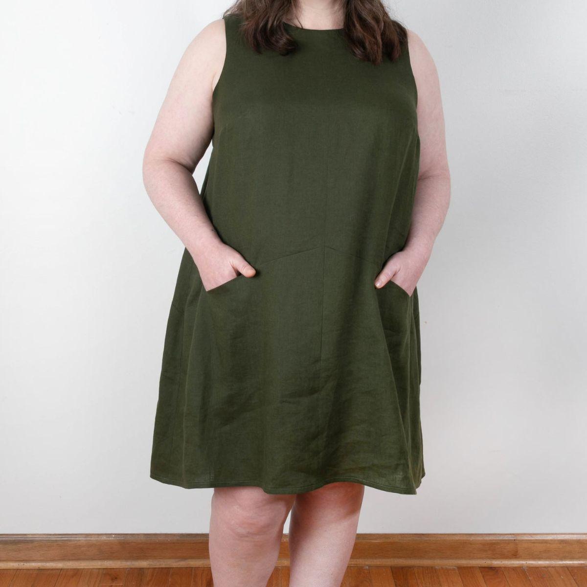 Grainline Studio-Farrow Dress Pattern-sewing pattern-gather here online