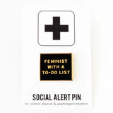 Word For Word-Feminist With A To-Do List Enamel Pin-accessory-gather here online