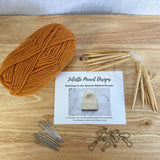 Juliette Pecaut Designs-Learn to Knit Kit: Beanie Kit-knitting / crochet kit-Butterscotch-gather here online