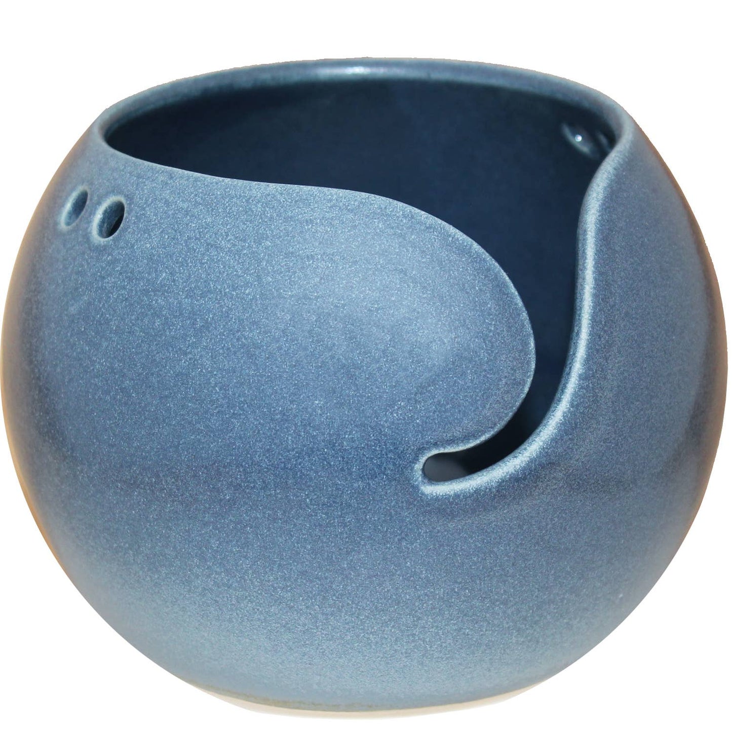 Cōppa Cōllaborative LLC-Minimal Ceramic Yarn Bowl: Bluestone-knitting notion-gather here online