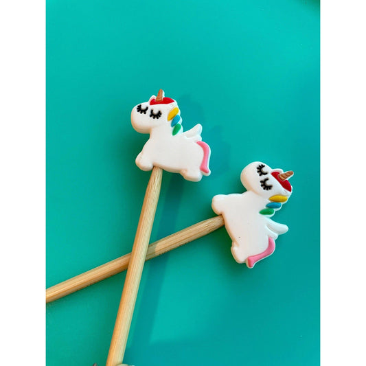 Comma Craft Co-Rainbow Unicorn Knitting Needle Point Protectors-knitting notion-gather here online