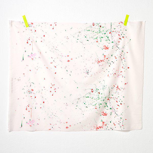 Kokka-Colorful Flowers Bloom Pale Pink, on 80% Cotton / 20% Silk Voile-fabric-gather here online