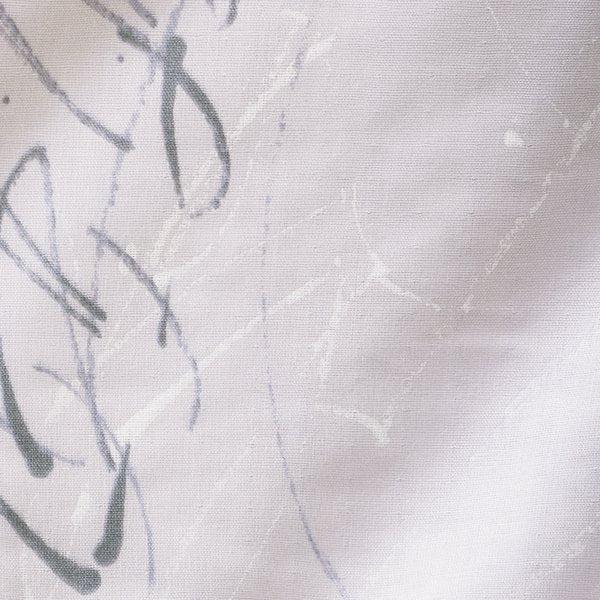 Kokka-Penmanship Grey Seventone, on Cotton Double Gauze-fabric-gather here online