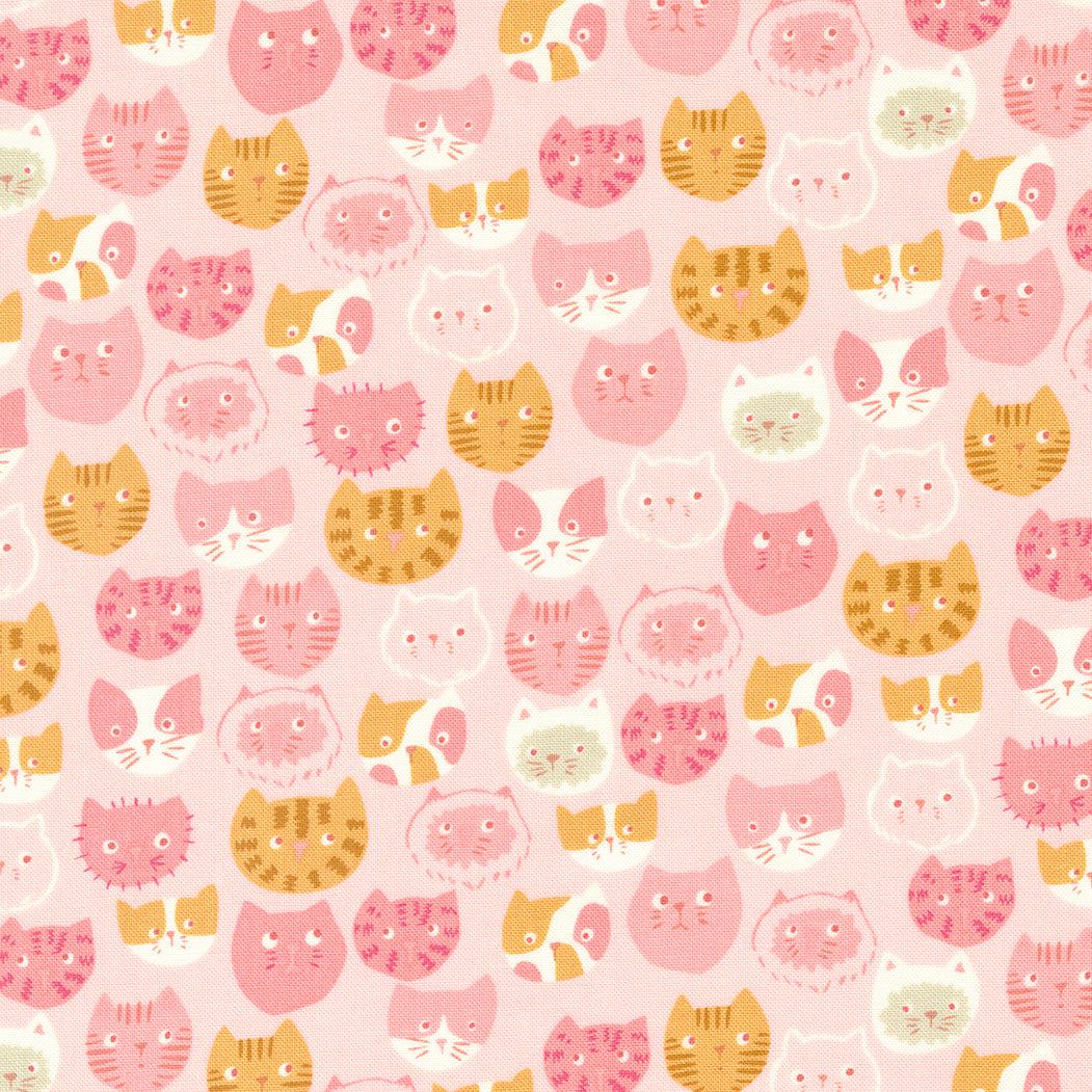 Moda-Here Kitty Kitty Pink-fabric-gather here online