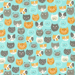 Moda-Here Kitty Kitty Aqua-fabric-gather here online