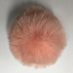 McPorter Farm-Faux Rabbit Fur Pompom - Peach-pompoms-gather here online