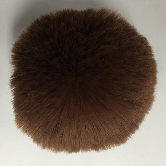 McPorter Farm-Faux Rabbit Fur Pompom - Chocolate-pompoms-gather here online