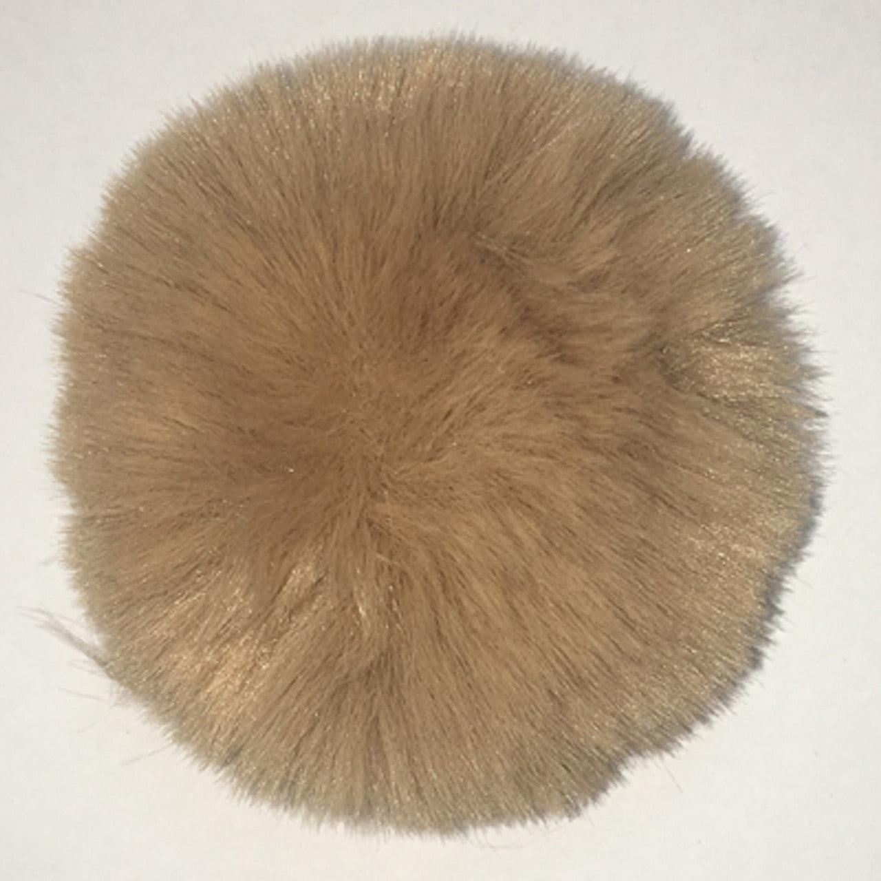 McPorter Farm-Faux Rabbit Fur Pompom - Tan-pompoms-gather here online