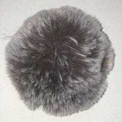 McPorter Farm-Faux Frosted Rabbit Fur Pompom - Frosted Charcoal-pompoms-gather here online