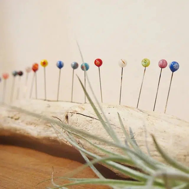 Cohana-Glass Head Flower Pins-sewing notion-gather here online