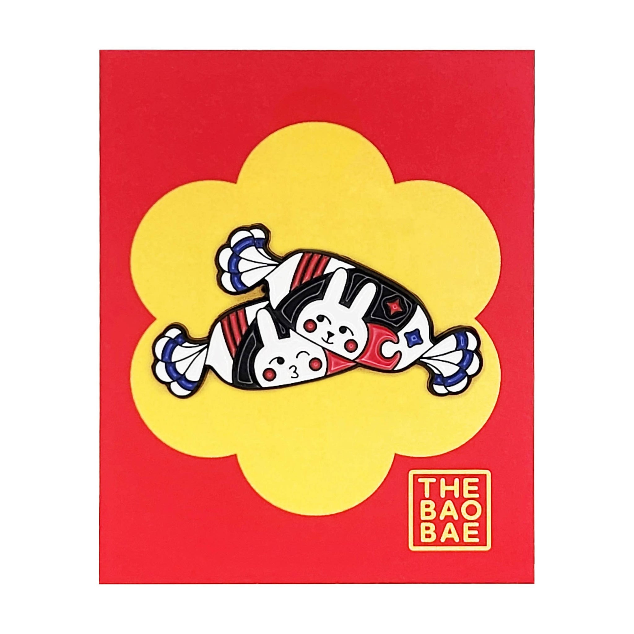 The Bao Bae-White Rabbit Enamel Pin-accessory-Rubber Backing (free)-gather here online