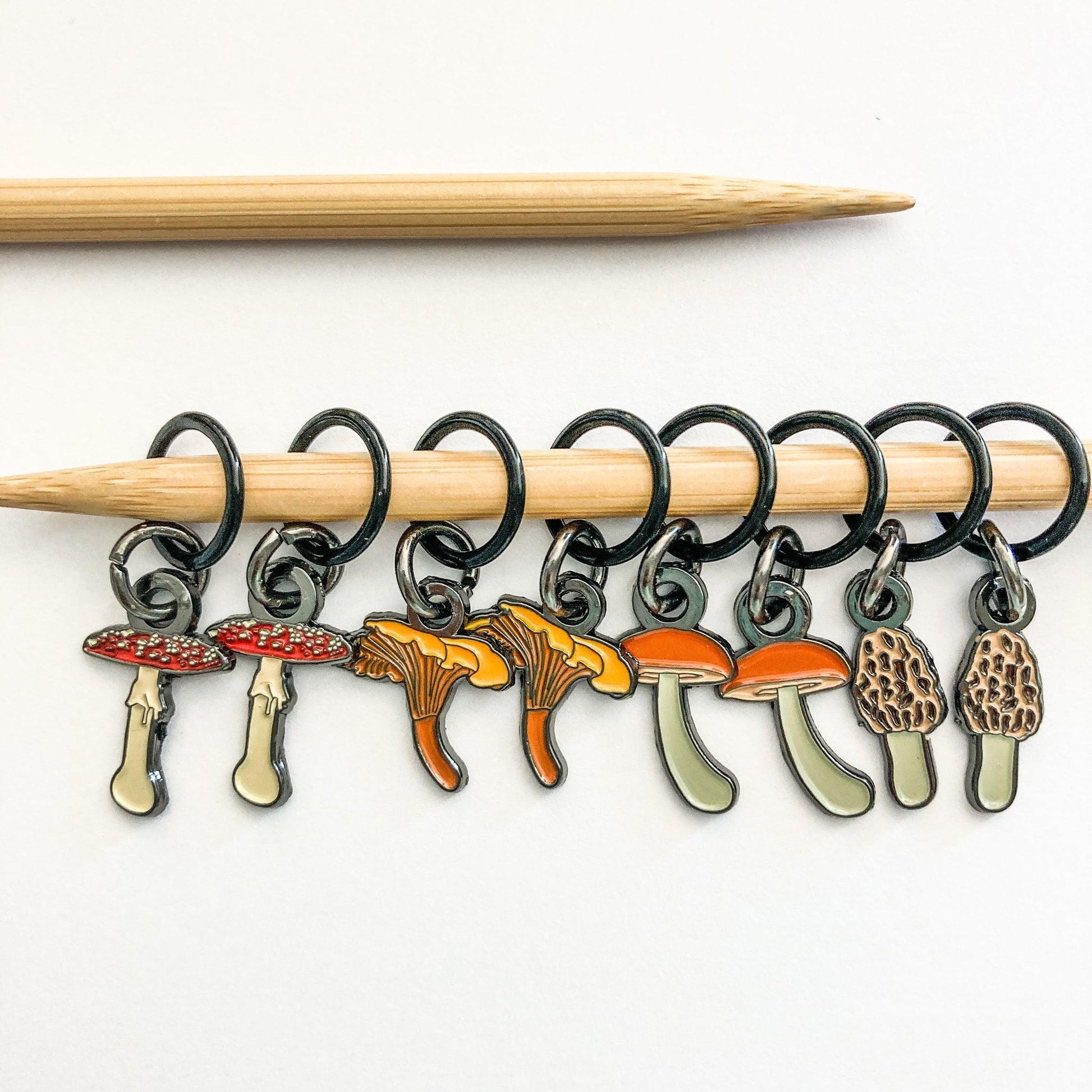 Firefly Notes-Makers Mushrooms Stitch Marker Pack-knitting notion-gather here online