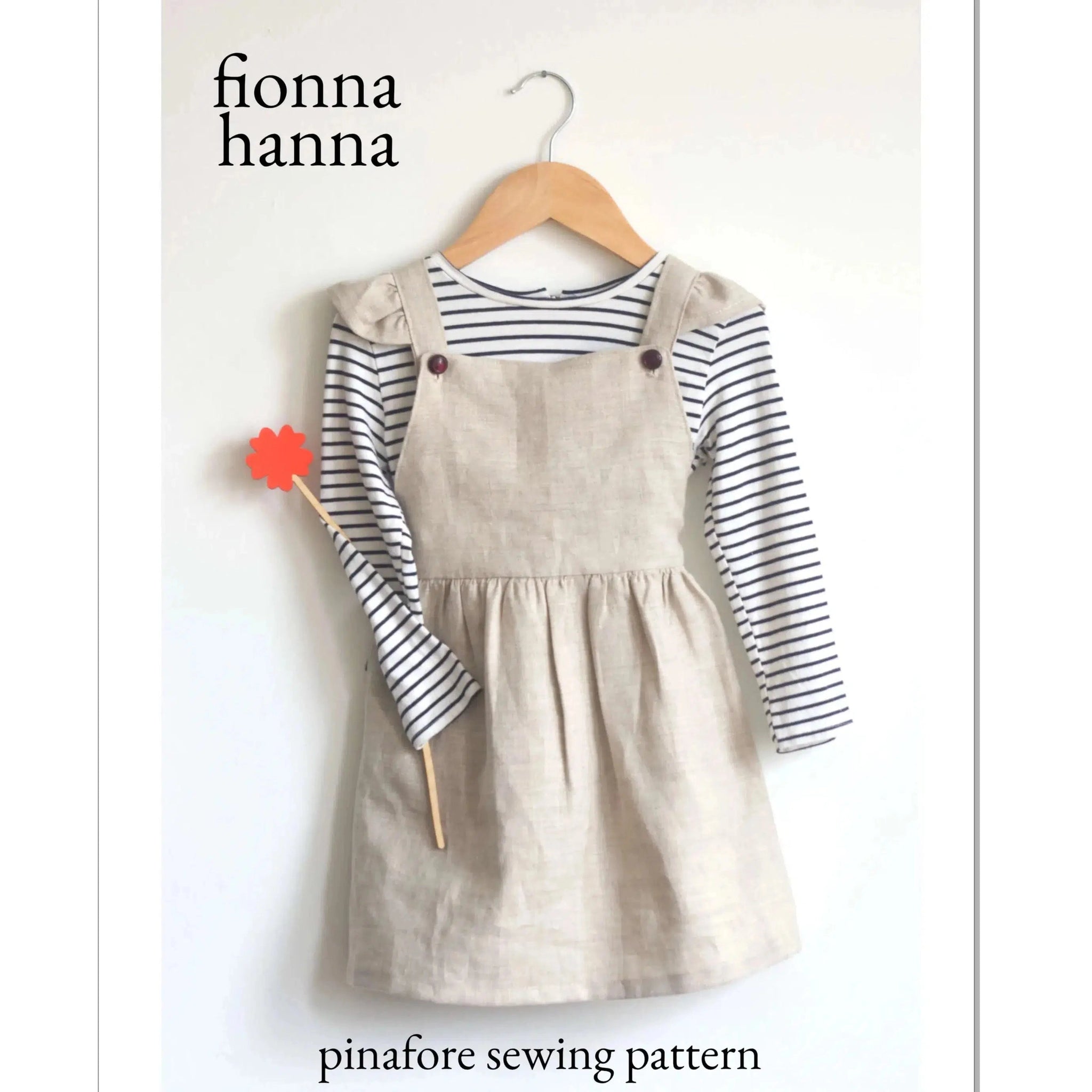 Fionna Hanna-Pinafore Ruffle Dress Sewing Pattern-sewing pattern - kids-gather here online