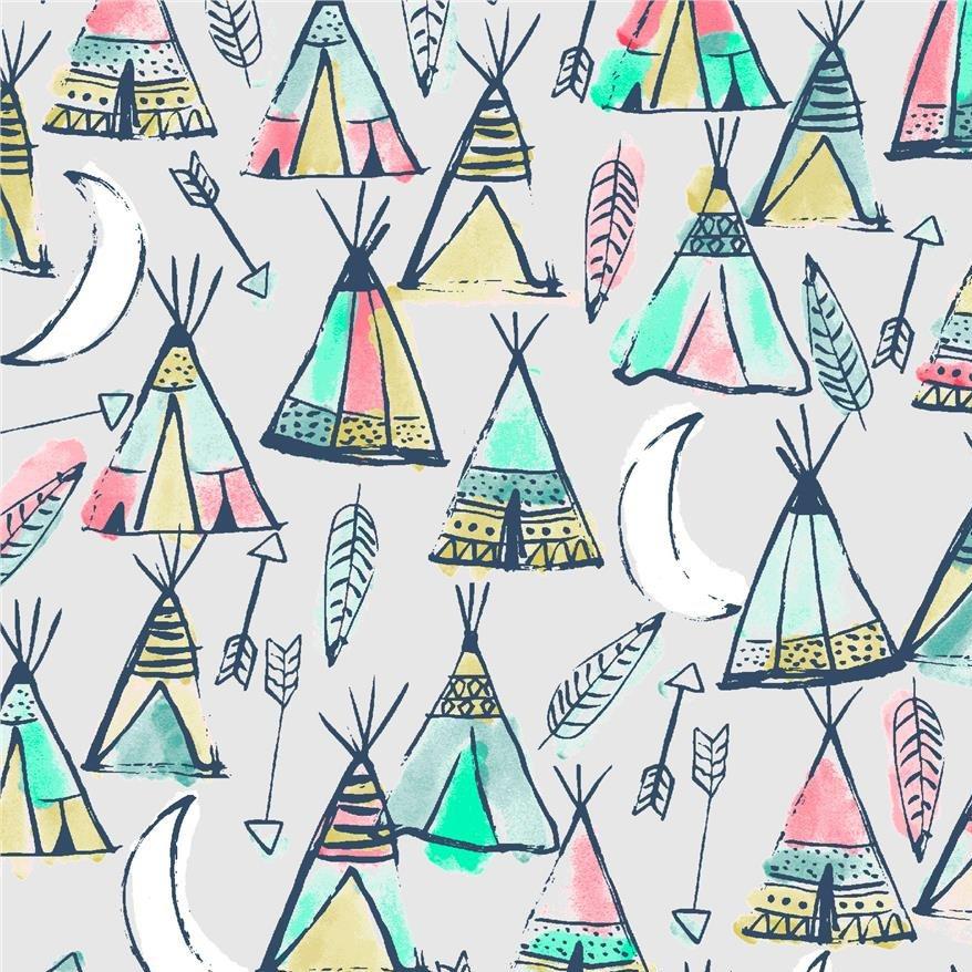 Dear Stella-REMNANT: Llamaste Teepees 30% OFF 2.25 YDS-fabric remnant-gather here online