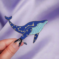 Malicieuse-Whale Iron-on Patch-accessory-gather here online