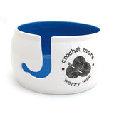 Lenny Mud Corp.-Crochet More Worry Less Yarn Bowl-knitting notion-gather here online