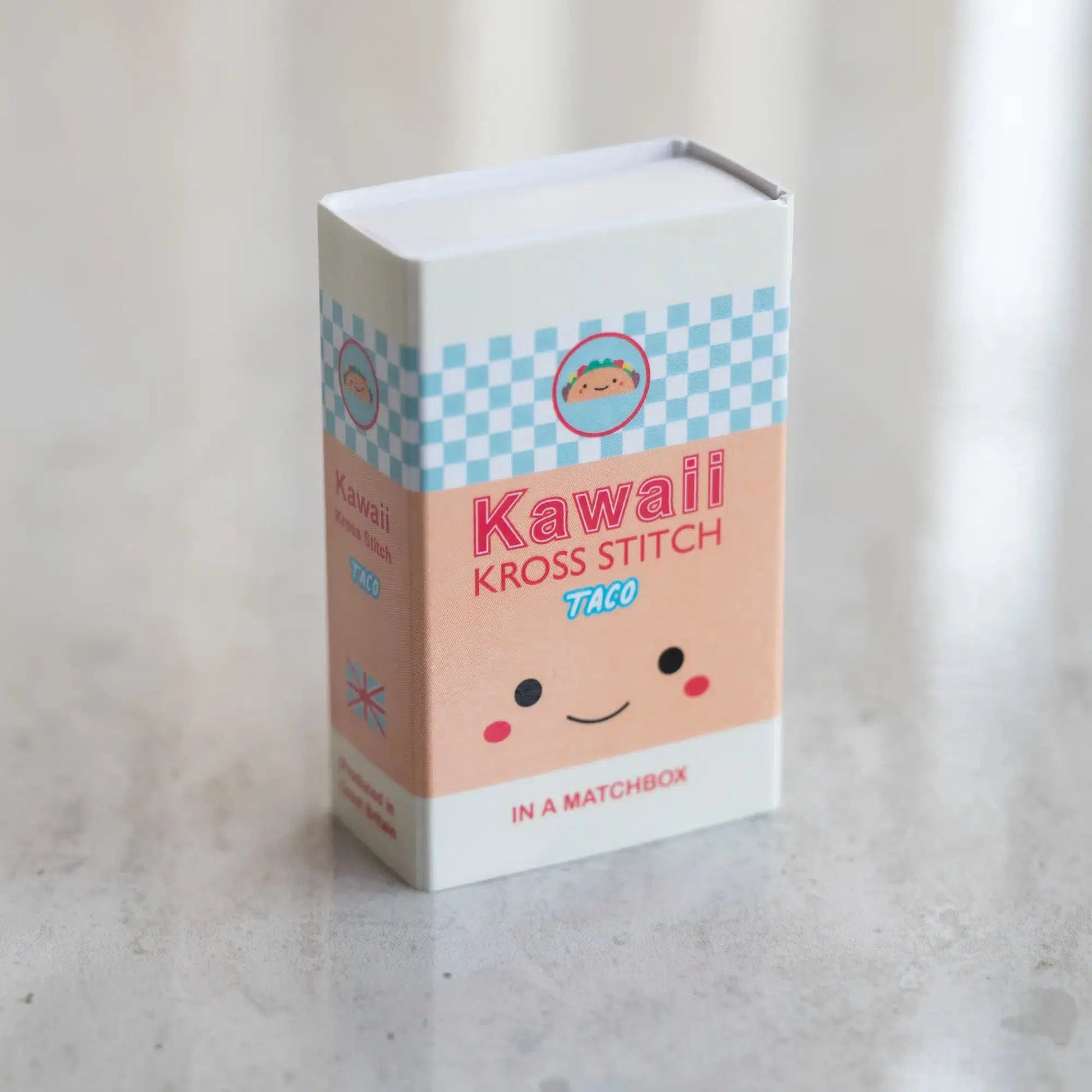 Marvling Bros-Kawaii Taco Mini Cross Stitch Kit in a Matchbox-xstitch kit-gather here online