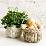 Flax & Twine-April Basket Kit - Stone-craft kit-gather here online