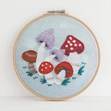 Antiquaria-Mushrooms 6" Embroidery Kit-embroidery kit-gather here online