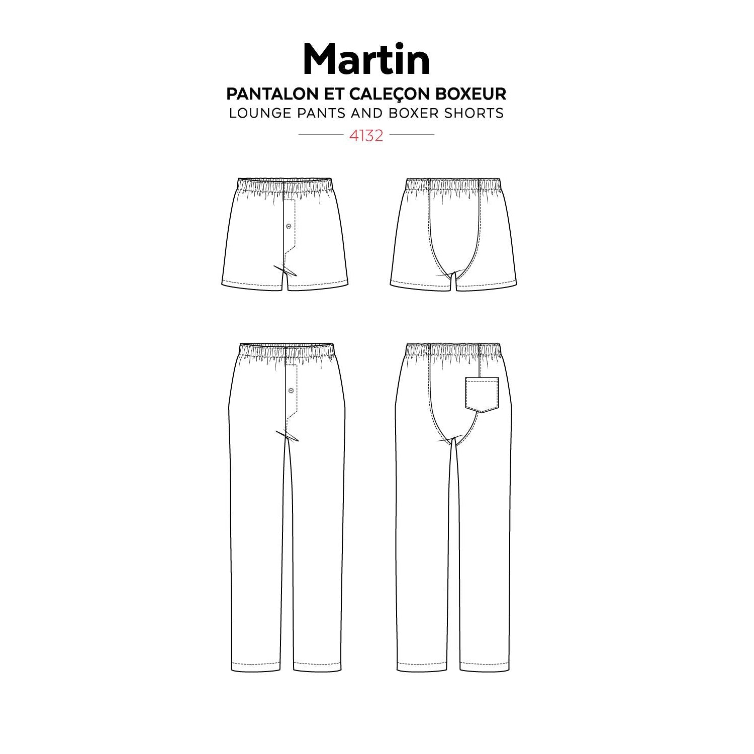 Jalie Patterns-Martin Boxers and Lounge Pants Pattern-sewing pattern-gather here online